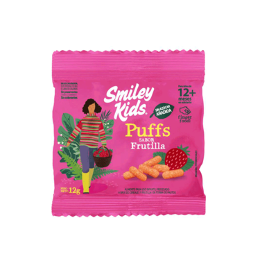 Smiley Kids Puffs Frutilla - 12 grs 