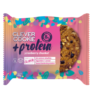  Galletòn Clever Cookies Protein Cranberry Chunks (8 grs de Proteina) - 45 grs