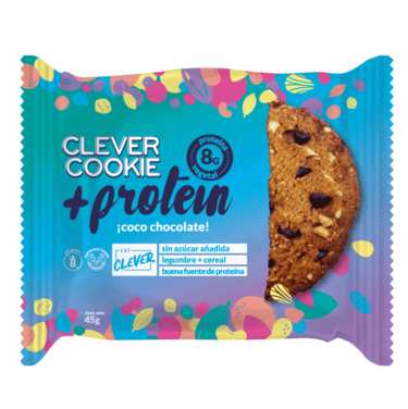  Galletòn Clever Cookies Protein Coco Chocolate (8 grs de Proteina) - 45 grs