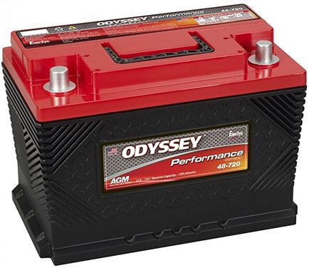 BATERIA ODYSSEY PERFORMANCE AGM DIN L3 69AH 720CCA POSITIVO DERECHO TERMINAL ESTÁNDAR START STOP