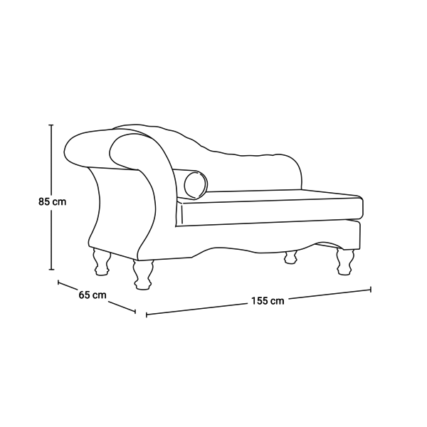 Chaise lounge Venezia tela Lino