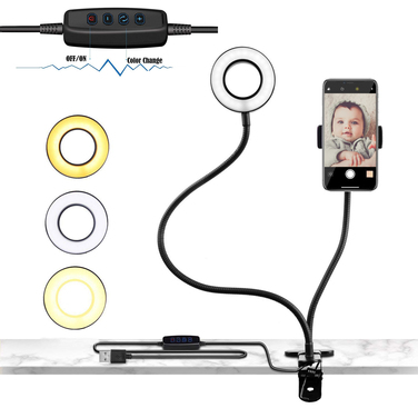 Anillo LED USB Set Live Stream 2 en 1
