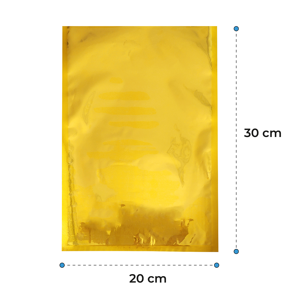 Selladoras al vacío - Pack 100 bolsas vacío lisas doradas 20x30 - 70 micras
