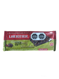 LHERITIER, TURRON DE MANI C/CHOCOLATE 100 GRS