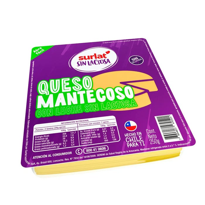 Super El Trebol - Queso Mant S/Lact Surlat Lam 250 Gr