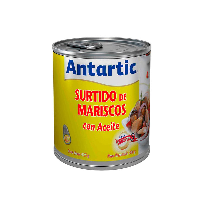 Super El Trebol - Surtido Antartic Mariscos Aceite 425 Grs