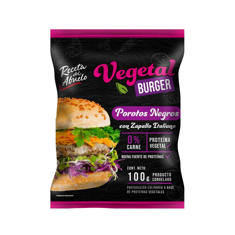 Super El Trebol - Hamburguesa Burger Porotos Negros Receta del Abuelo 100 gr