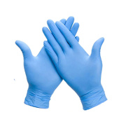 GUANTE EXAMINACION NITRILO BLEND AZUL 100 U