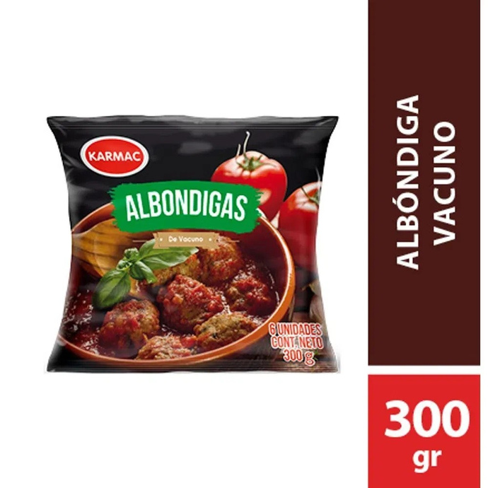 Albóndigas de Carne de Vacuno Congelada 300 Gr ( 6 UNIDADES) - ALBONDIGAS.jpg