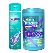 Kit Shampoo Sin Sal + Crema Crespos Rulos Brasil Novex