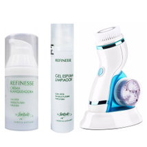 Limpieza facial crema Blanqueadora + gel Fontboté y Cepillo Exfoliador