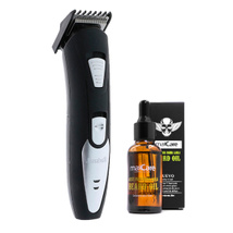 Afeitadora cortadora barba USB Barbasol + aceite de barba
