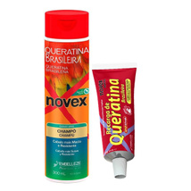 Kit Shampoo + Recarga queratina nutrición inmediata Novex