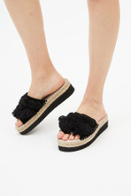 Sandalia PomPon Negro
