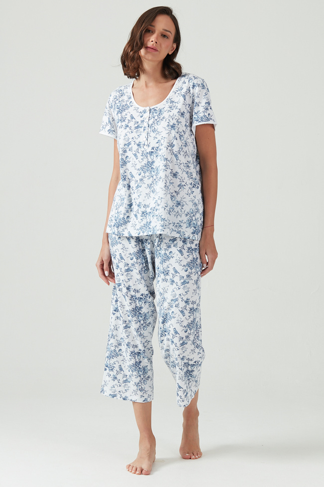 Pijama New Cuore Azul Estampado