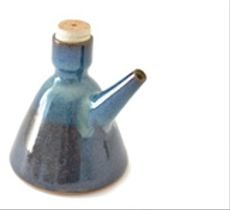 Aceitera o soyera en cerámica gres - Azul especial