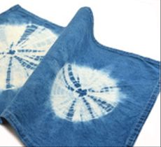 Individual o paño en algodón teñido con índigo - 2 Soles