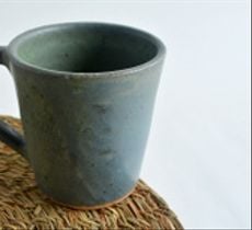 Tazón cónico XL en cerámica gres - Turquesa