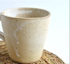 Tazón cónico XL en cerámica gres - Beige rústico