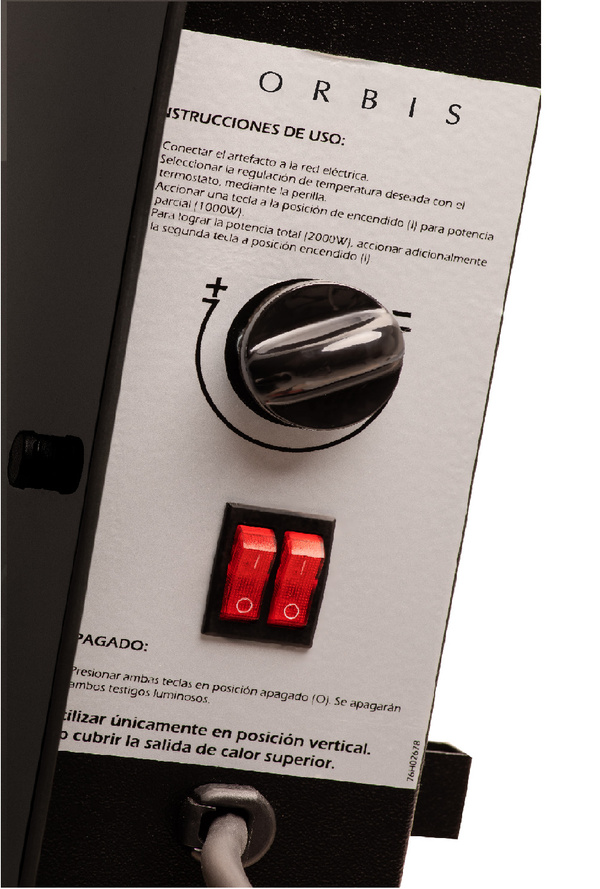 Calefactor eléctrico vitrocerámico 4E2NOC