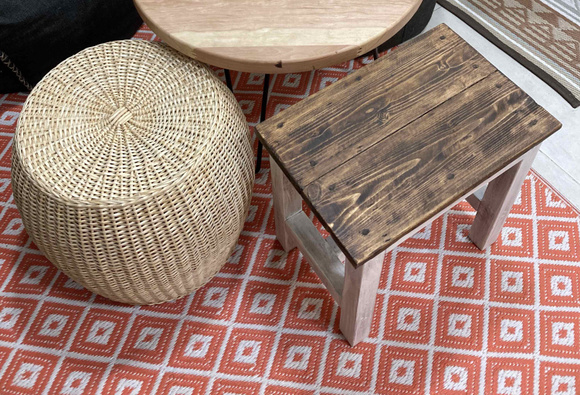 Piso simple de madera de pallets reciclados