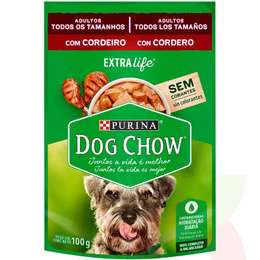 Sachet Cordero Adulto Todos los Tamaños Dog Chow Purina 100Gr