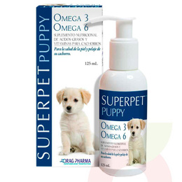 Suplemento Nutricional Ácidos Grasos, Vitaminas, Omega 3 y Omega 6 Superpet Puppy 125Ml