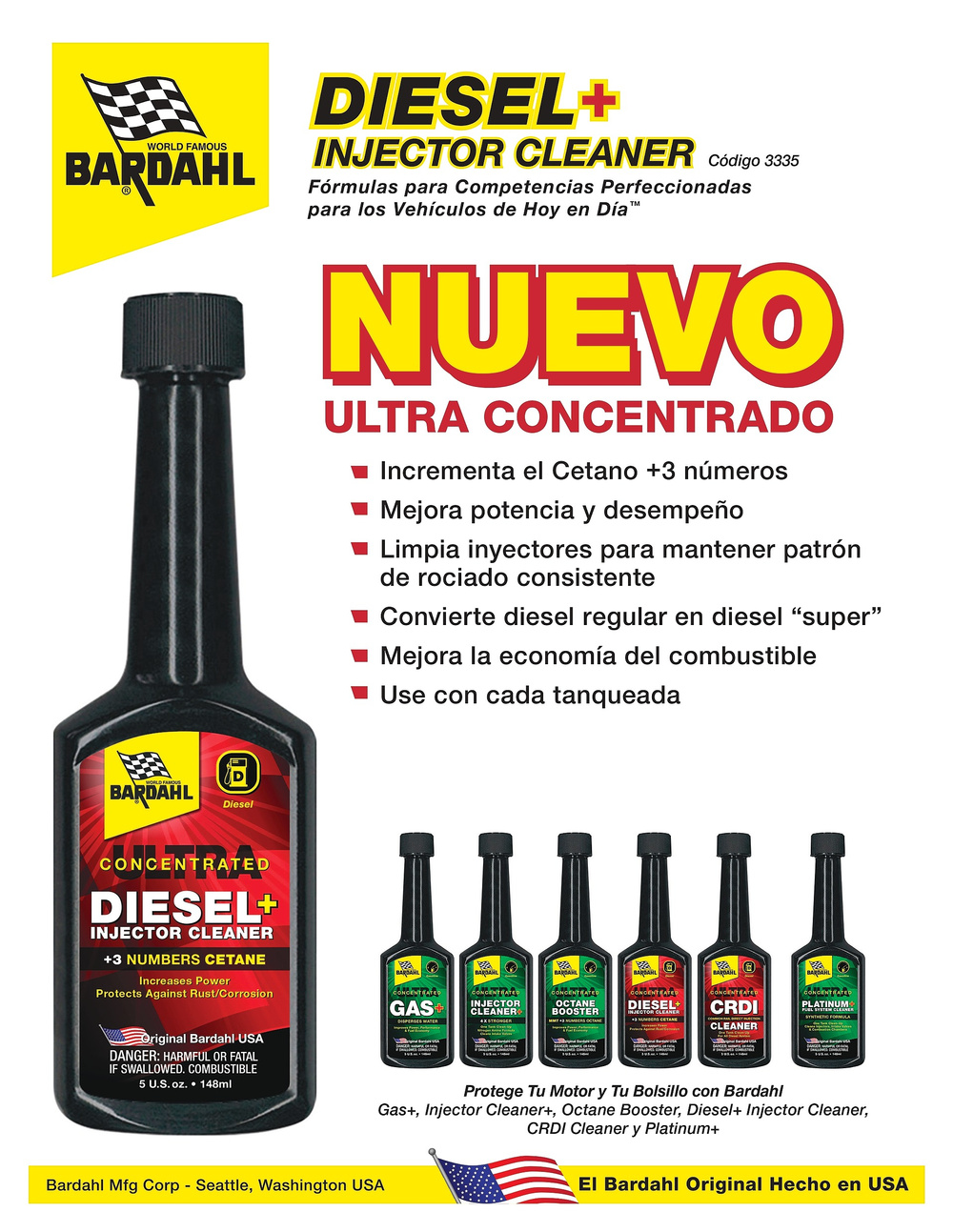 BARDAHL, COMMON RAIL DIESEL INJECTOR CLEANER, World Famous