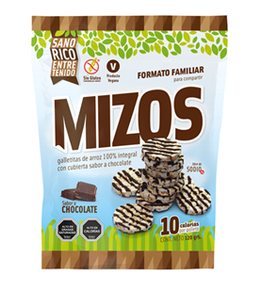  Mizos Galletas Arroz Chocolate Familiar - 120 grs
