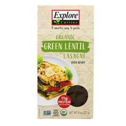 Lasagna organica de lenteja verde 227 grs
