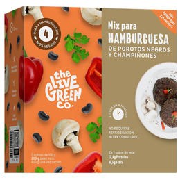  Green Mix para Hamburguesa de Porotos Negros y Champiñones - 200 grs 