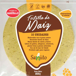 Tortilla de maíz­ para tacos - 14 cms (10 unidades)
