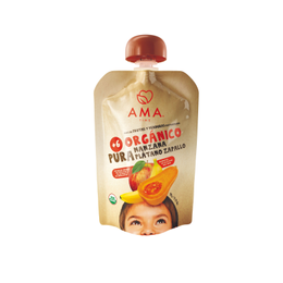 AMA Puré de Frutas Manzana Plátano Zapallo - 90 grs