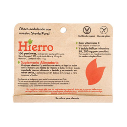 Dulzura Natural Hierro - 100 porciones de 25 mg