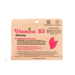 Dulzura Natural Vitamina B3 - 90 porciones de 20 mg