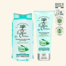 Dúo Purificante Shampoo y Acondicionador Cabello Normal a Graso Aloe Vera / Té Verde