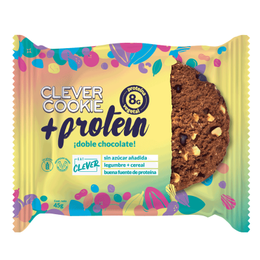Galletòn Clever Cookie Protein Doble Chocolate - 45 grs 