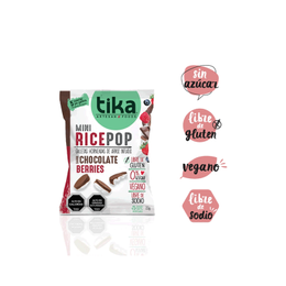 Pack 18 Tika Mini Rice Pop Chocolate Berries - 22 grs