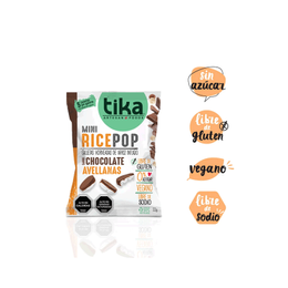 Pack 18 Tika Mini Rice Pop Chocolate Avellana - 22 grs