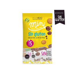 Ecovida Pack 5 Mini Galletas Sin Gluten Coco y Choco Chips Sin Azúcar - 150 grs