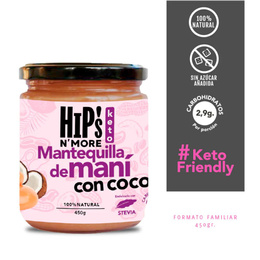 Hips Mantequilla de Maní con Coco - 450 grs
