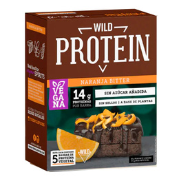 Caja Wild Protein Vegana Naranja Bitter (14 grs de Proteína) - 45 grs