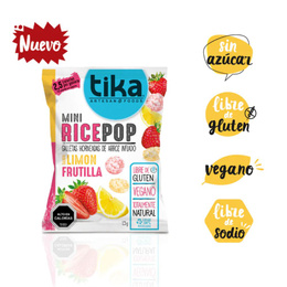 Tika Mini Rice Pop Limón Frutilla - 15 grs
