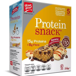 Pack 5 Protein Snack Banana Chips y Caramel (15 grs de Proteina) - 42 grs