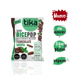 Tika Mini Rice Pop Chocolate Menta - 22 grs