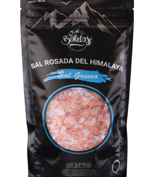 Sal rosada del Himalaya grano grueso. 1 kg.