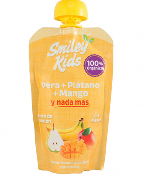 Compota de Pera, Plátano y Mango. 113 gr.