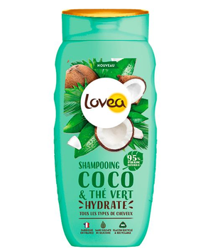 Shampoo Coco & te verde sin silicona para todo tipo de cabello 250 ml.