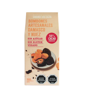 Caja bombones de Damasco y Nuez 100g