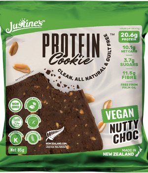Galleta Vegana 20G Proteína Nutty Choc Justines 85 gr 